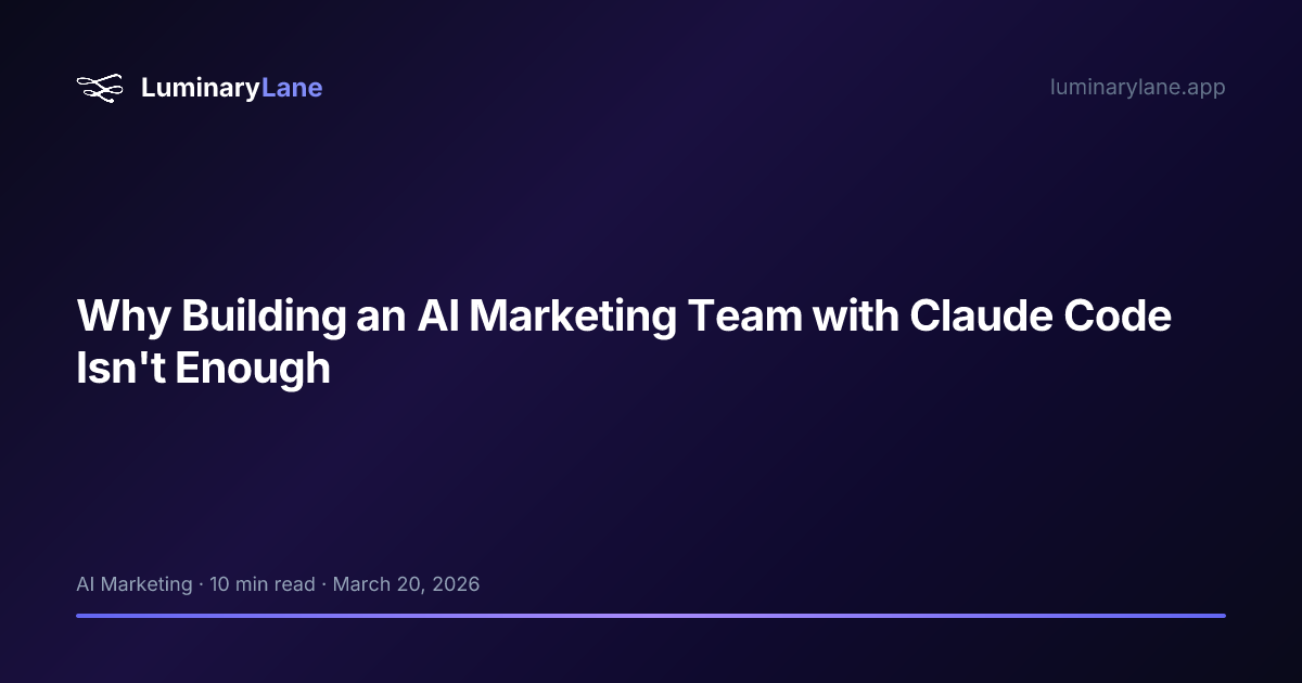 Why Building an AI Marketing Team with Claude Code Isn't Enough ...