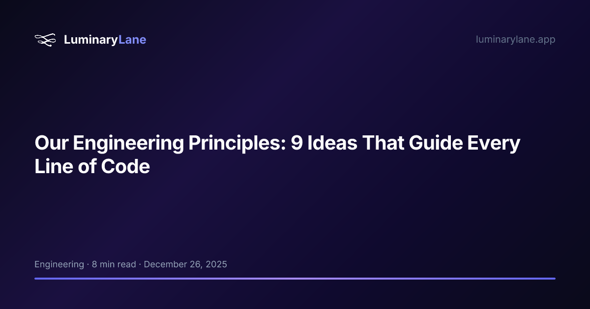 Our Engineering Principles: 9 Ideas That Guide Every Line of Code ...